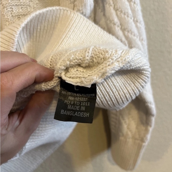 VTG BB Chunky Crewneck Sweater | Men’s Small | Slim Fit | Cable Knit Aran - Picture 3 of 7